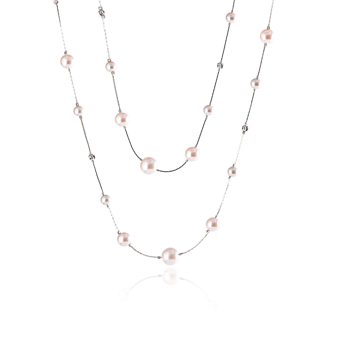Fashionable Personality Starry Sky Pearl Necklace High-end Niche Light Luxury Collarbone Chain Spring Summer Neck Chain Trend