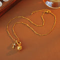 High Quality New Cro New Cross Small Flower Ball Necklace 18K Trendy Personality Versatile Collarbone Chain