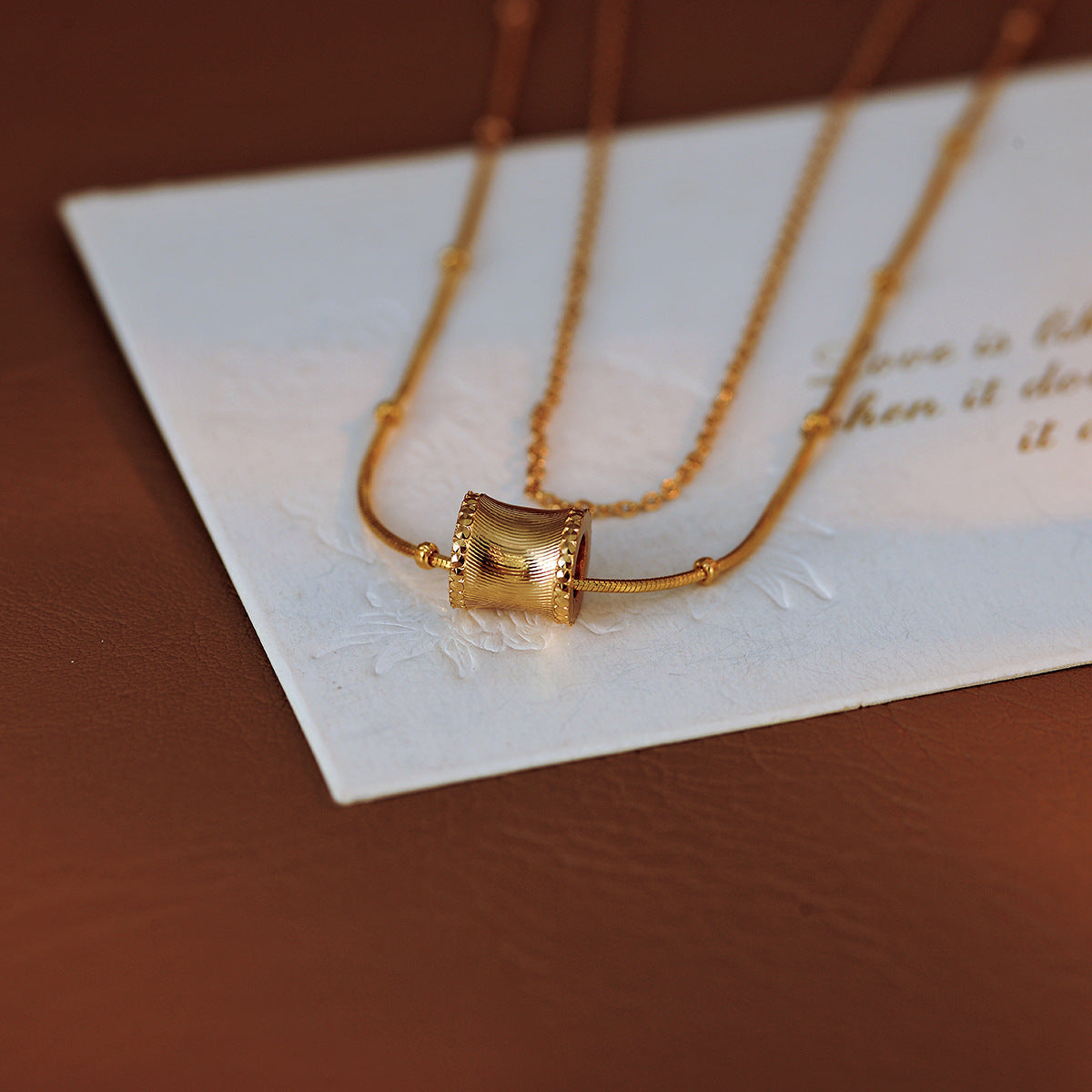 [Xia Shui Yi Ren] Balance Beam Small Waist Versatile Necklace for Women, Niche Trendy Necklace