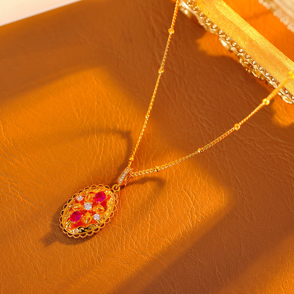 High-end Luxury Zircon Necklace for Women 2025 New Daily Versatile Collarbone Chain Pendant Jewelry