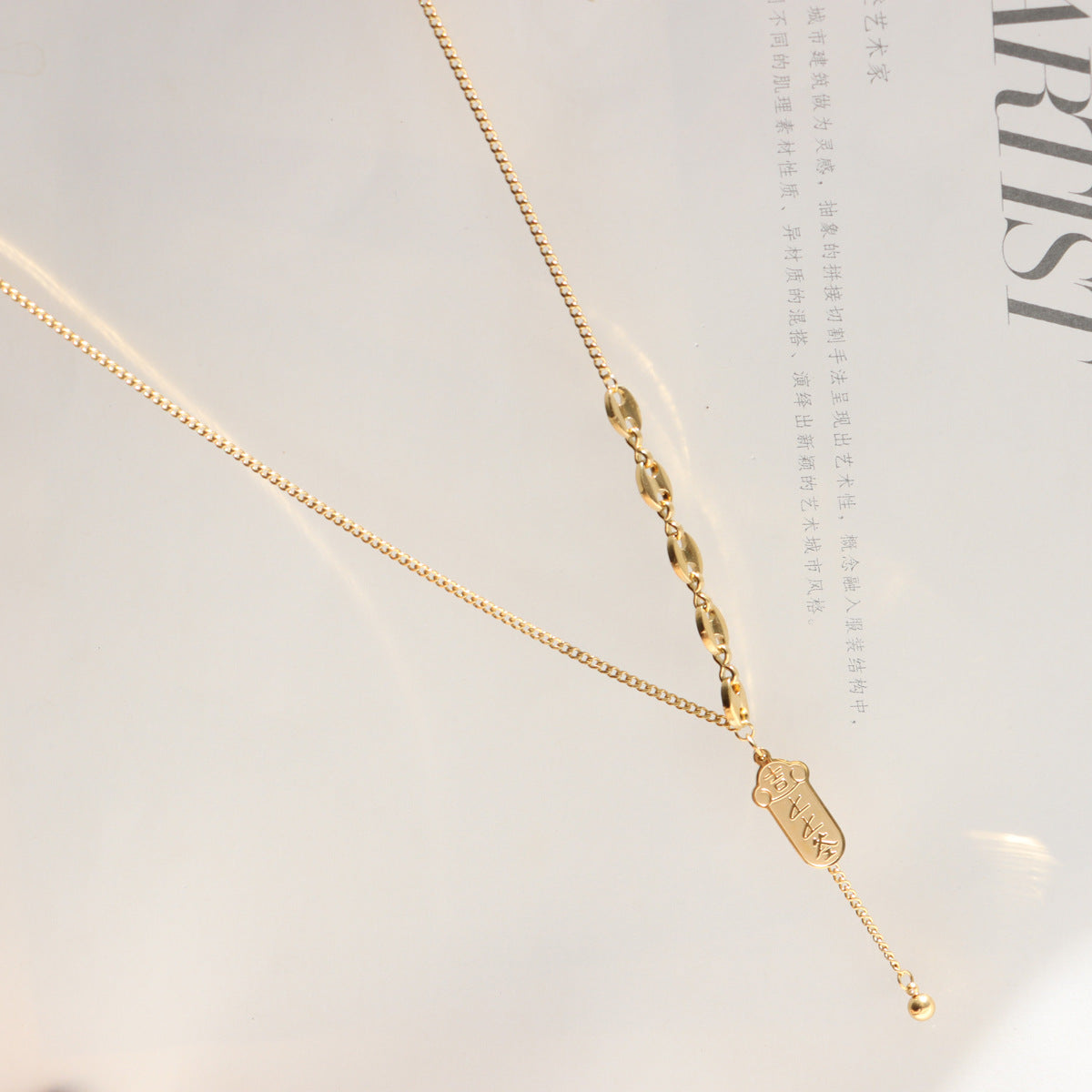 Light Luxury Niche Blind Box Lucky Sign Necklace 2025 New Women's Fortune Brand Collarbone Chain Birthday Gift