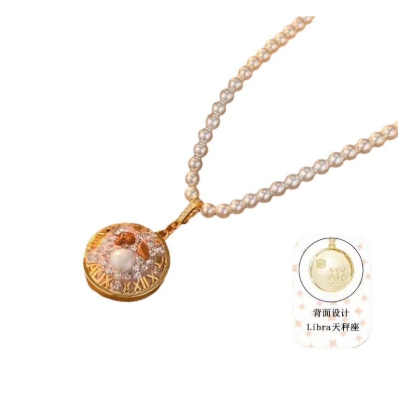 24 Years Natural Baroque Necklace Micro Inlay High-end Sense Libra Temperament Versatile Pearl Necklace