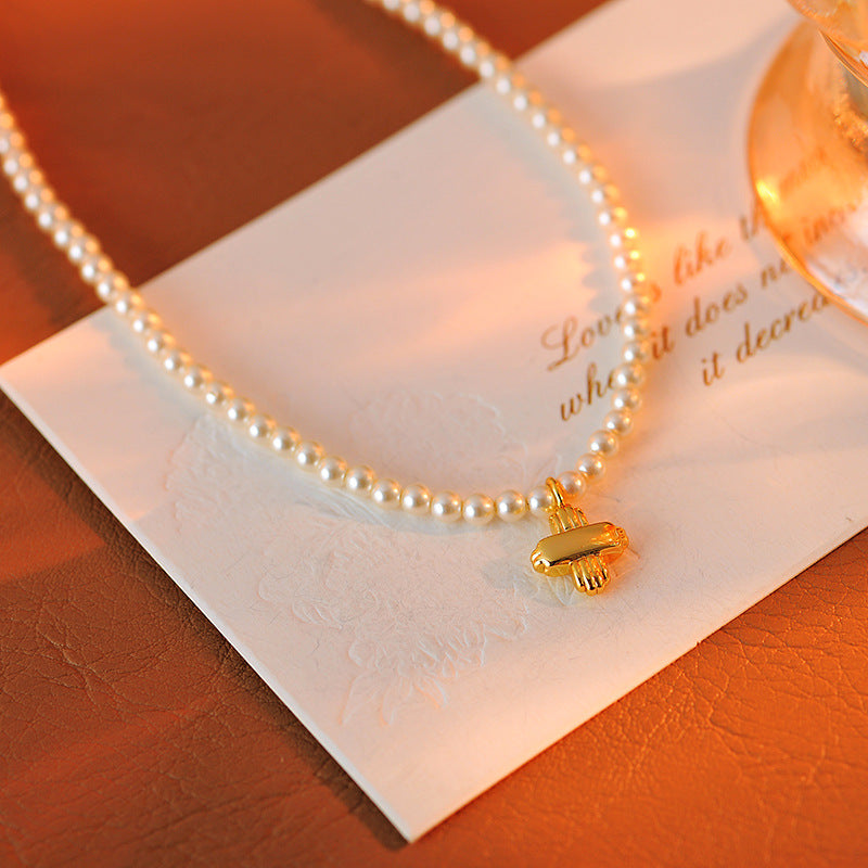 New Year Xiaomi Bead Necklace Elegant Simple Versatile Collarbone Chain Niche High-end Necklace