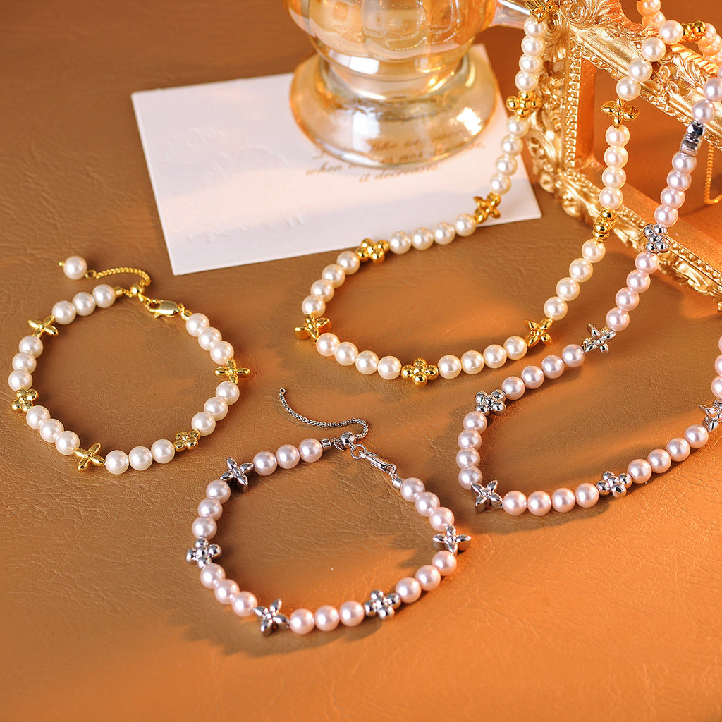 Necklace French Style Pearl Beaded Necklace Fashion Niche Light Luxury Design Versatile Sweet Choker for Women