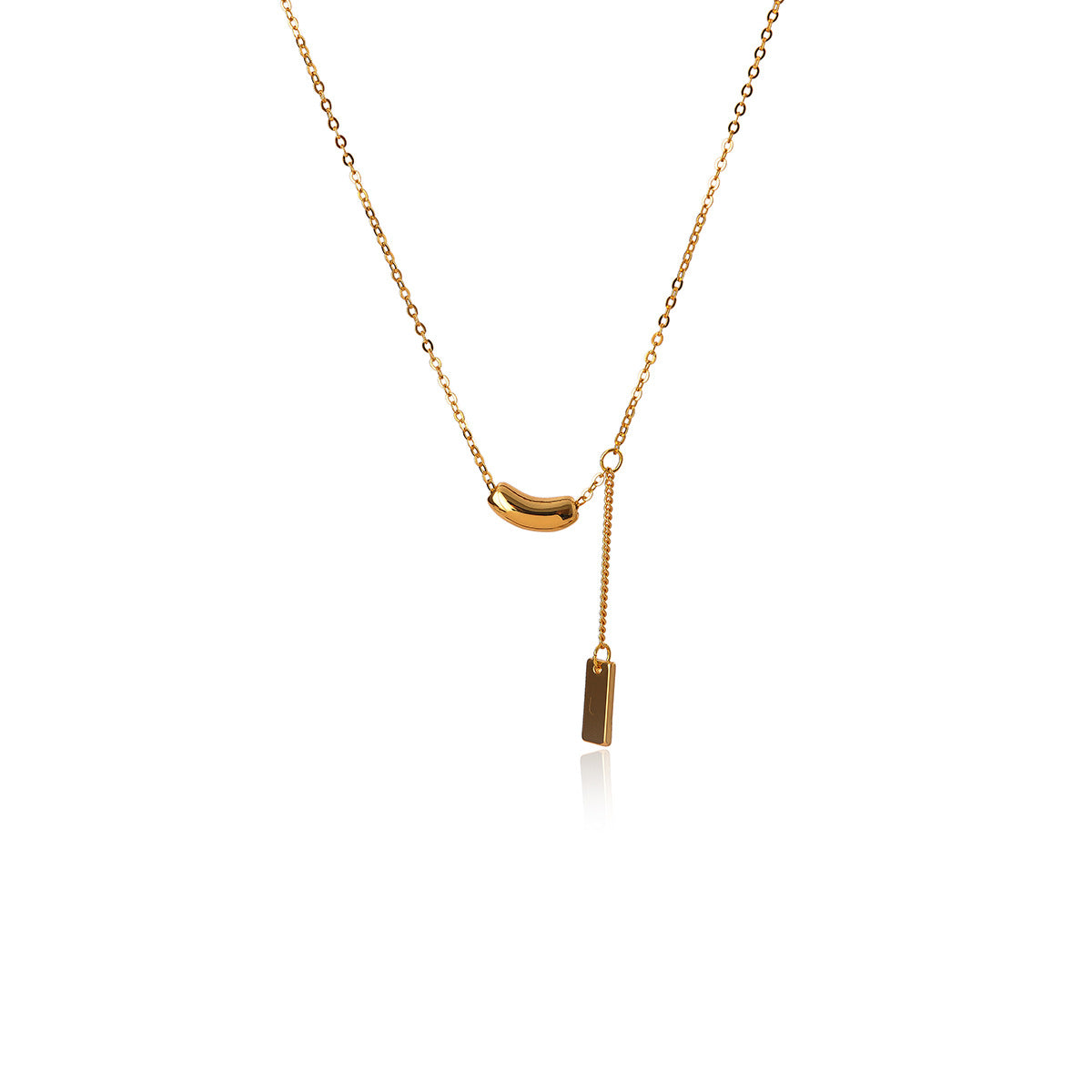 Pea Necklace Acacia Bean Real Gold Plated Light Luxury High-end Necklace Xiaohongshu Hot Item