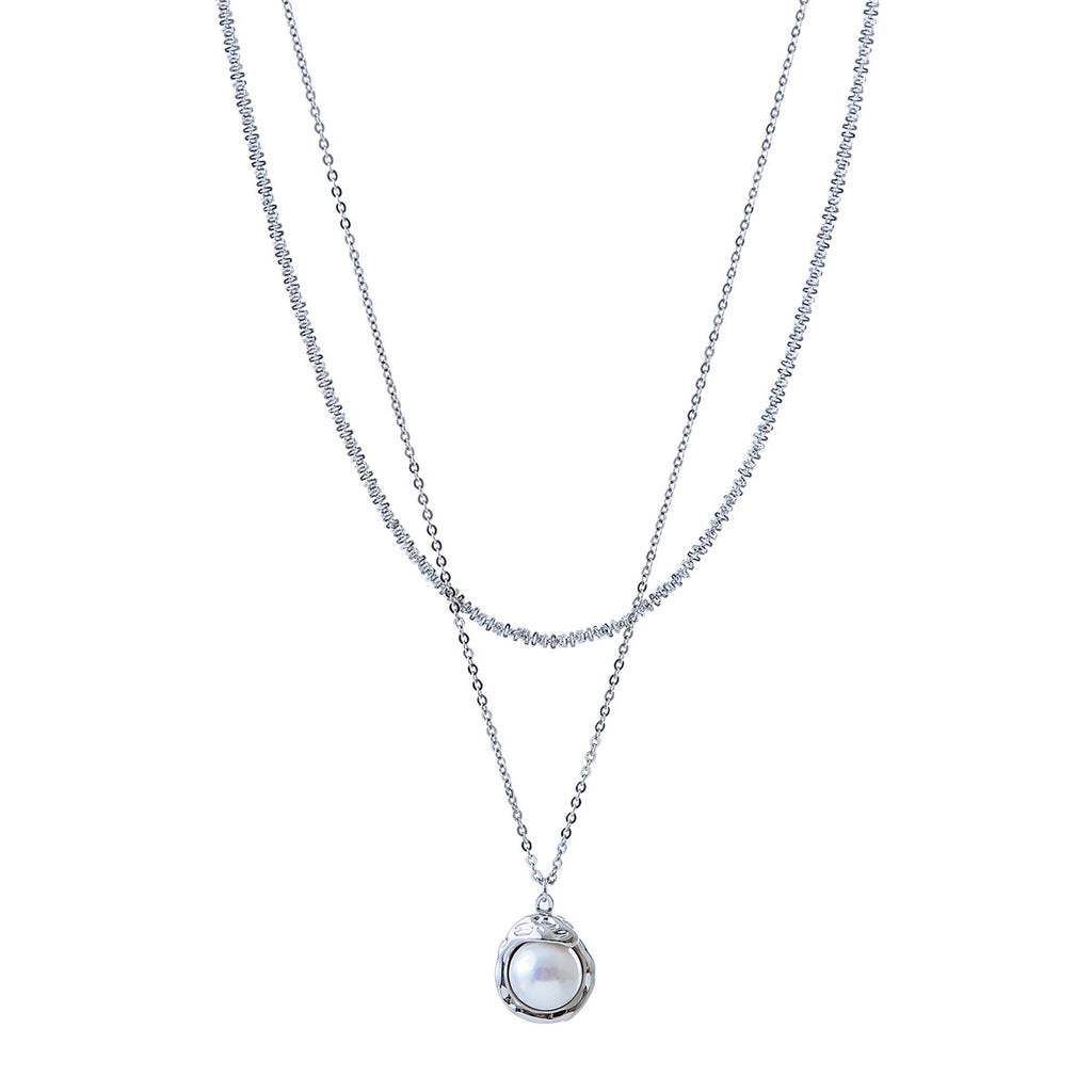 European and American Cross-Border Vintage 18K Gold-Plated Baroque Irregular Pearl Pendant Necklace