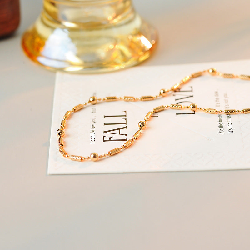 European and American New Style Personality Simple Versatile Collarbone Chain Fashion Trend High-end Plain Chain