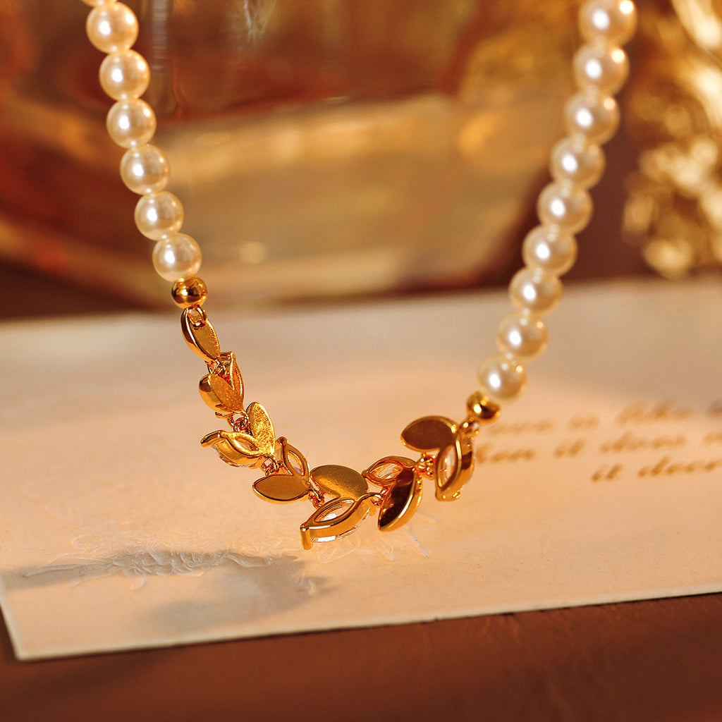 Sweet Girly Beaded Wheat Spike Earrings for Women 2025 New Style Tassel Earrings Necklace