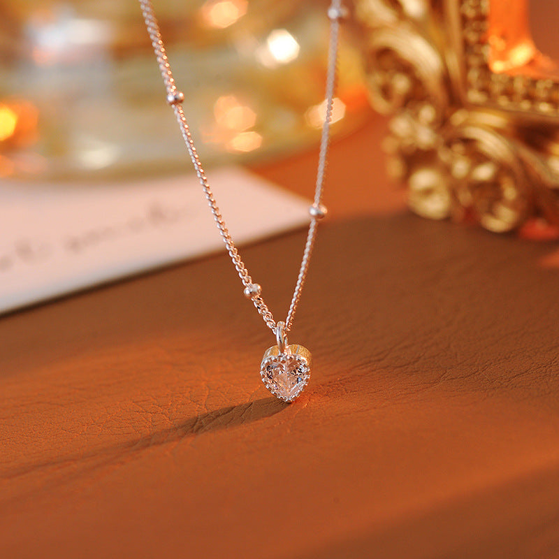 New Year's New Love Zircon Necklace Women's High-Quality Elegant Temperament Clavicle Chain Factory One Piece