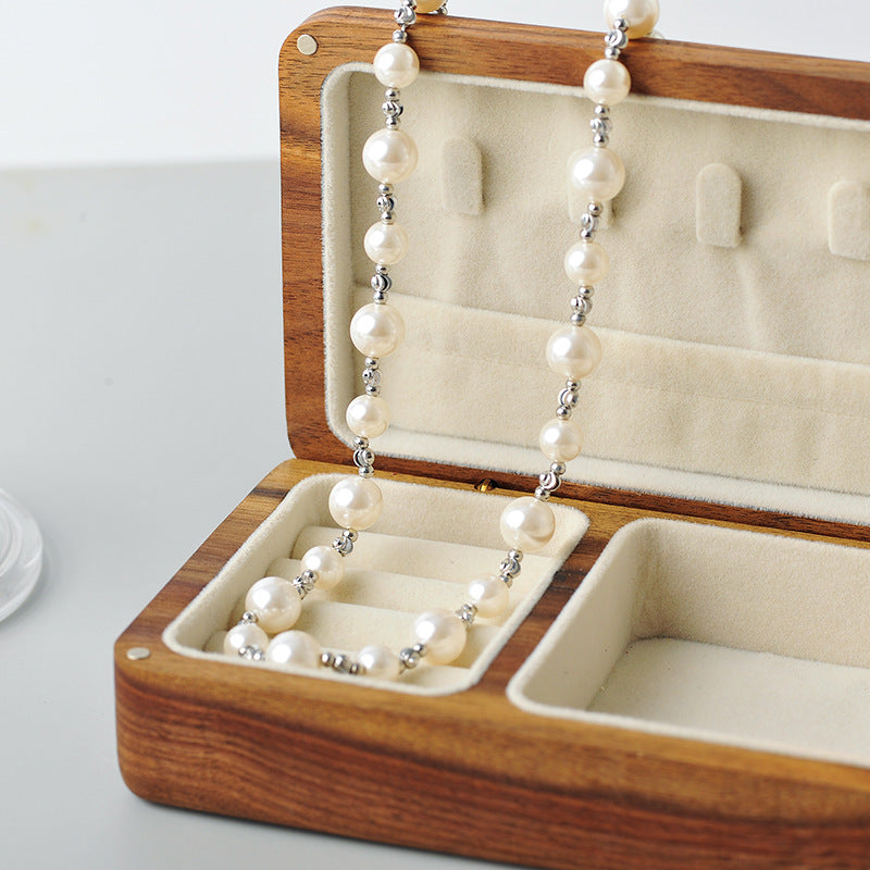 Shijia Style French Pearl Necklace Non-Fading Beaded Necklace Versatile High-End Simple Niche Bracelet Necklace