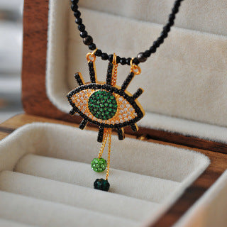 New Year's Devil's Eye Necklace Light Luxury Design Temperament High-end Clavicle Chain for Women