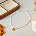 2024 New Zircon Inlaid Elegant Collarbone Chain for Women Vintage French Pearl Camellia Necklace Exquisite Versatile Choker