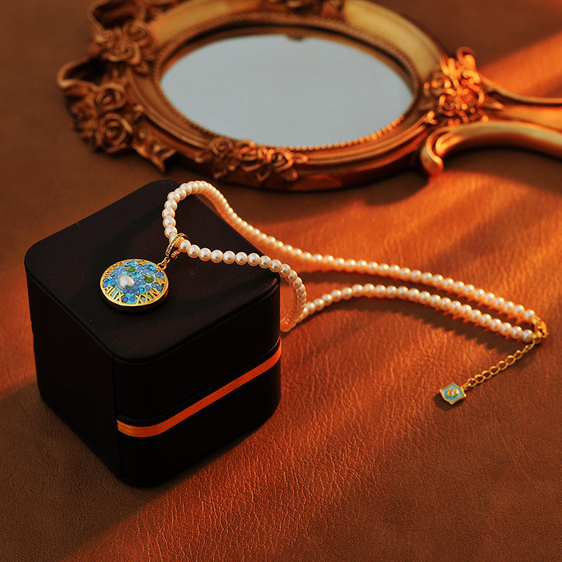 24 Years Natural Baroque Necklace Micro Inlay High-end Gemini Temperament Versatile Pearl Necklace