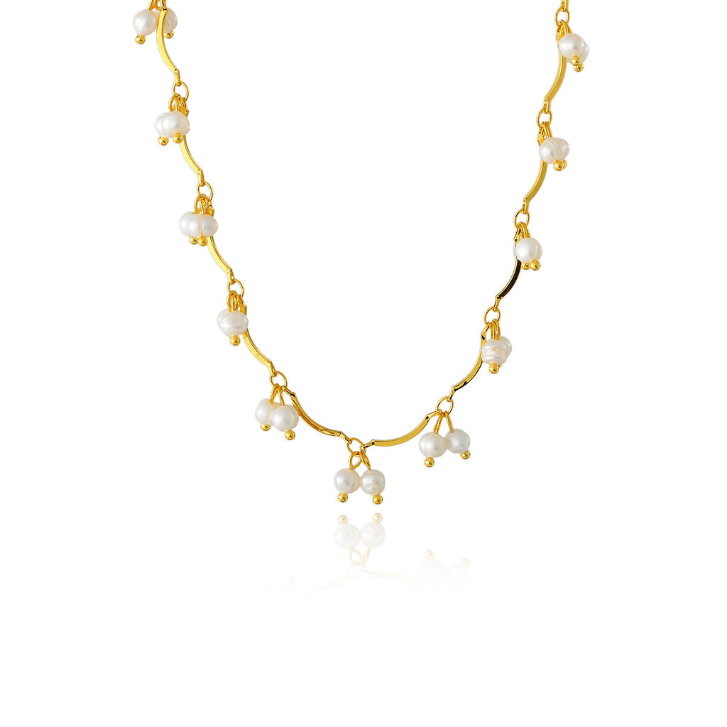 Freshwater Pearl Necklace Elegant Beaded Exquisite Niche Design Sense Choker New Clavicle Chain