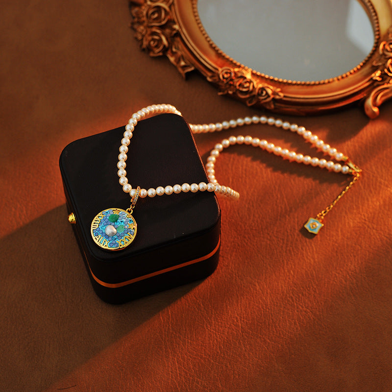 24 Years Natural Baroque Necklace Micro Inlay High-end Scorpio Temperament Versatile Pearl Necklace