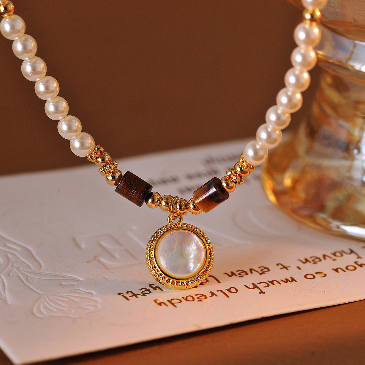 Pearl Necklace Natural Freshwater Pearl Elegant Style Light Luxury Accessories Beaded Collarbone Chain Jewelry Necklace