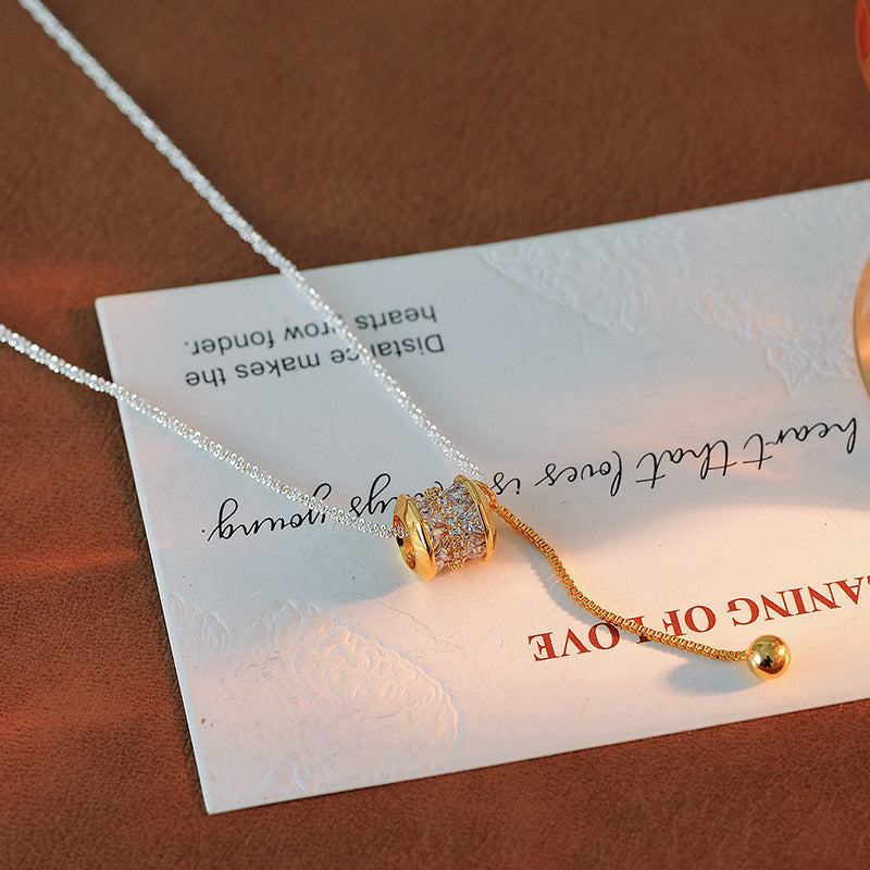 Design Sense Running Necklace New Chinese Style Jewelry Neck Chain Accessories for Women New Model One Piece