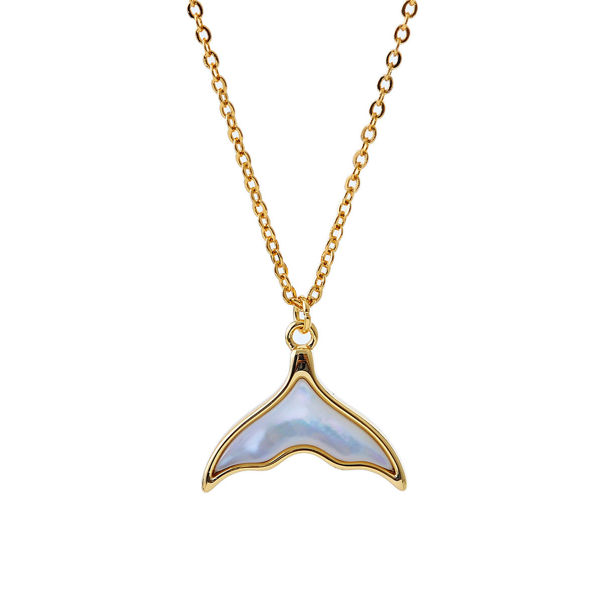 European and American Cross-Border Fish Born with You Shell Necklace for Women Versatile Elegant Hot-Selling Collarbone Chain Qixi Gift for Girlfriend