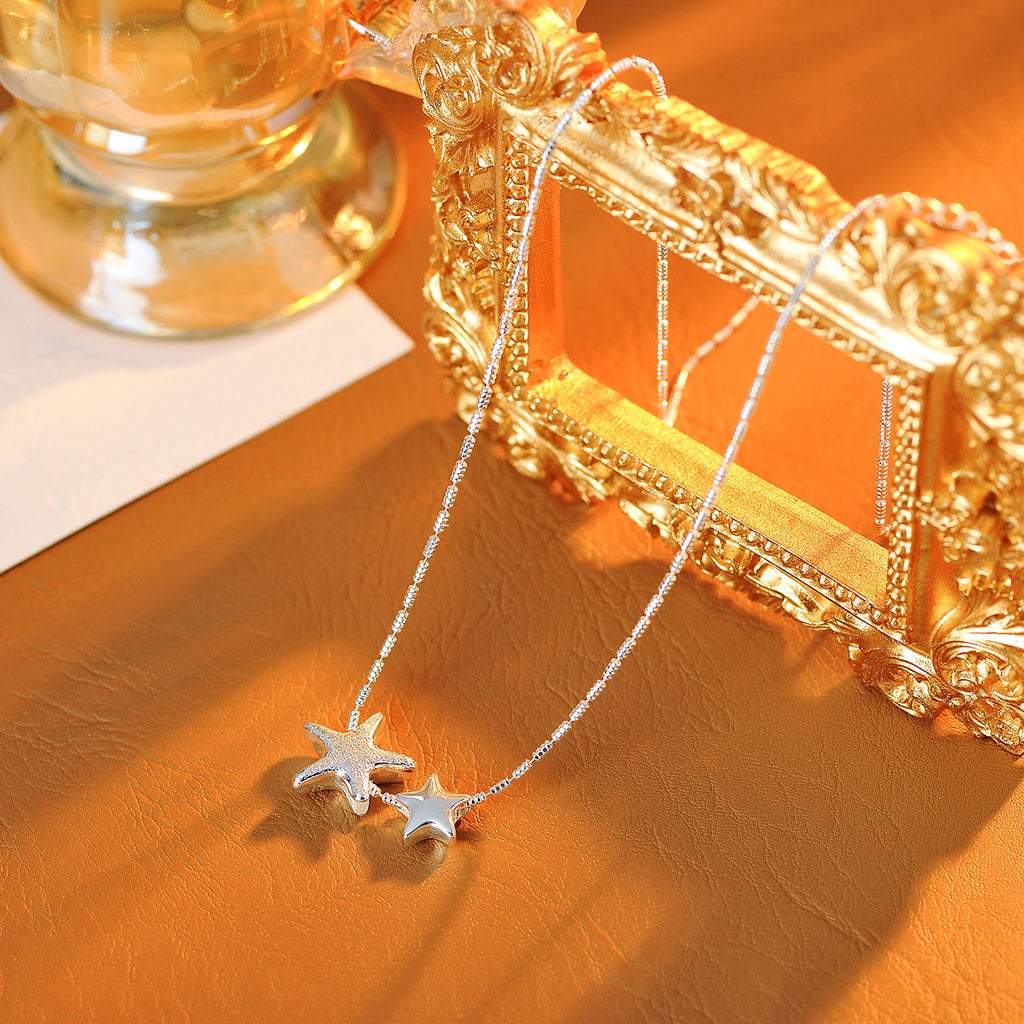 Five-Pointed Star Elegant Niche Personality Necklace Heart Geometric Necklace Light Luxury Shell Choker Necklace