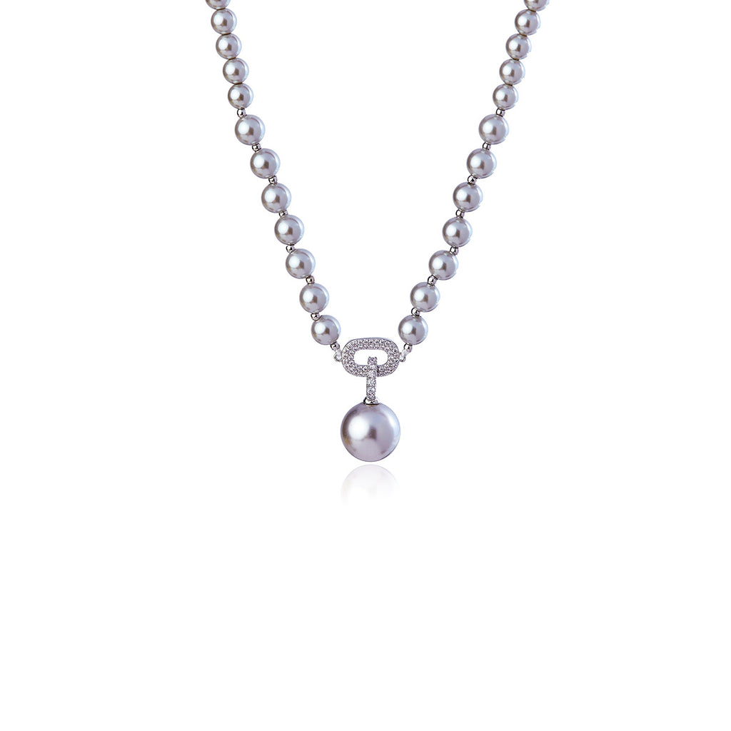 Bracelet Necklace Strong Light Pearl Gradient Necklace Exquisite Earrings High-end Clavicle Chain Bracelet