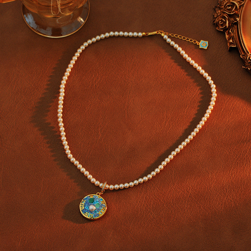 24 Years Natural Baroque Necklace Micro Inlay High-end Scorpio Temperament Versatile Pearl Necklace