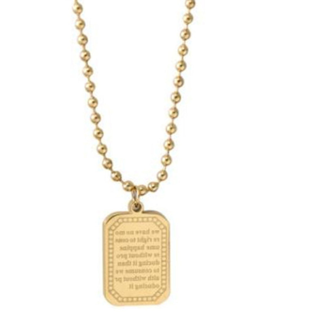 Black Geometric Letter Square Pendant Spring Summer Collarbone Necklace French High-end Internet Celebrity Same Style Sweater Chain Non-fading