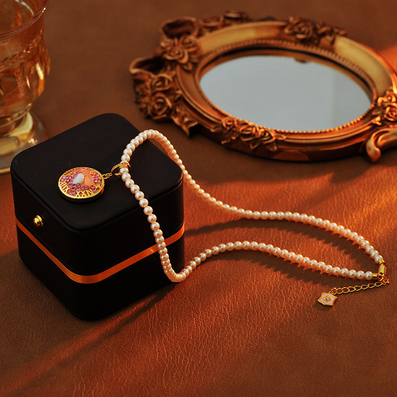 24 Years Natural Baroque Necklace Micro Inlay High-end Leo Temperament Versatile Pearl Necklace