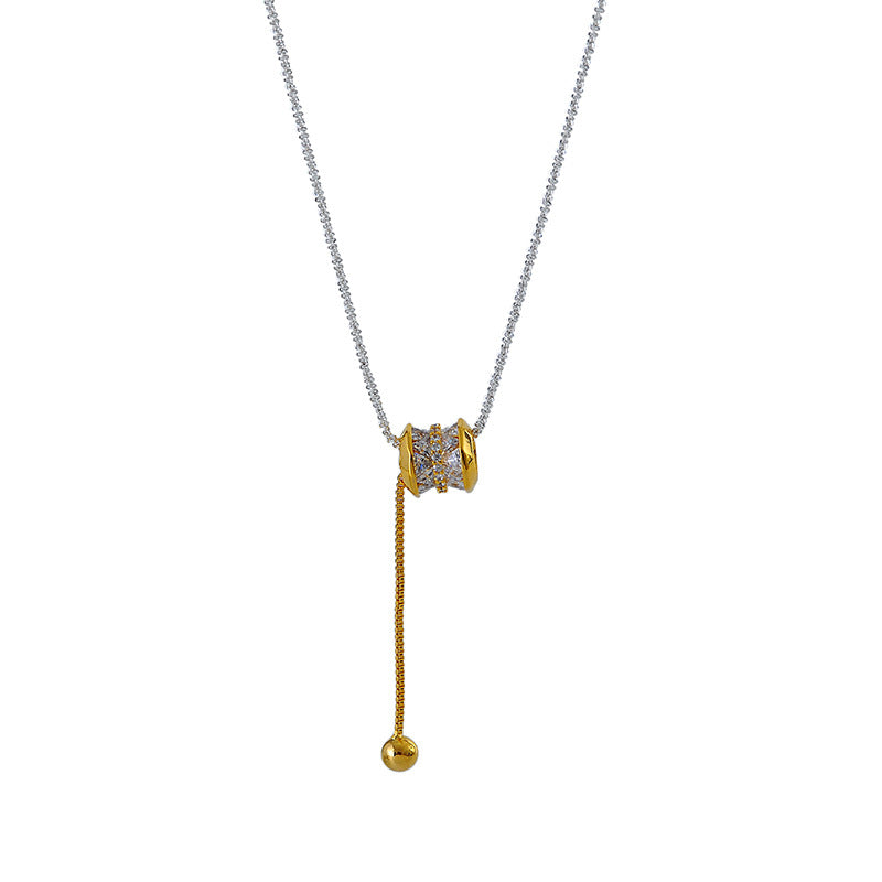 Design Sense Running Necklace New Chinese Style Jewelry Neck Chain Accessories for Women New Model One Piece