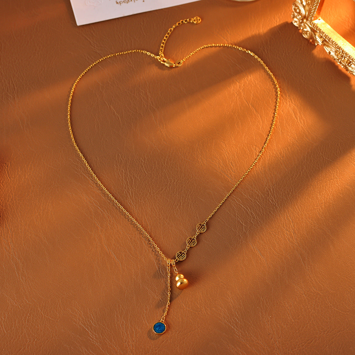 Gourd Necklace New Chinese Style Gourd Tassel Necklace Retro Light Luxury High-end Temperament Fortune Brand Collarbone Chain