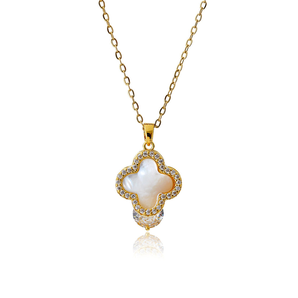 Four-leaf Clover Necklace for Women, High-end Light Luxury, Niche Design Sense, Collarbone Chain, New Hot-selling Neck Chain