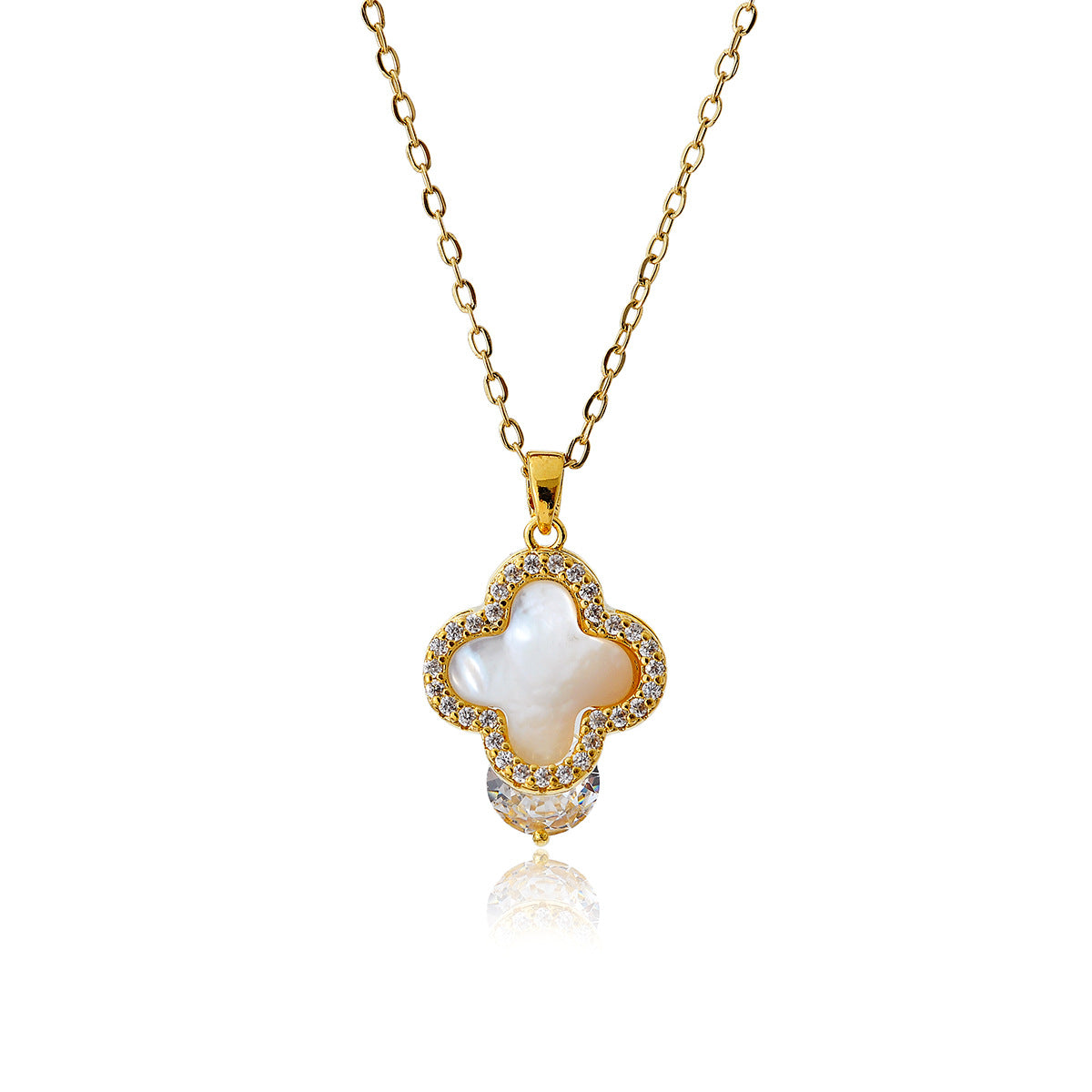 Four-leaf Clover Necklace for Women, High-end Light Luxury, Niche Design Sense, Collarbone Chain, New Hot-selling Neck Chain