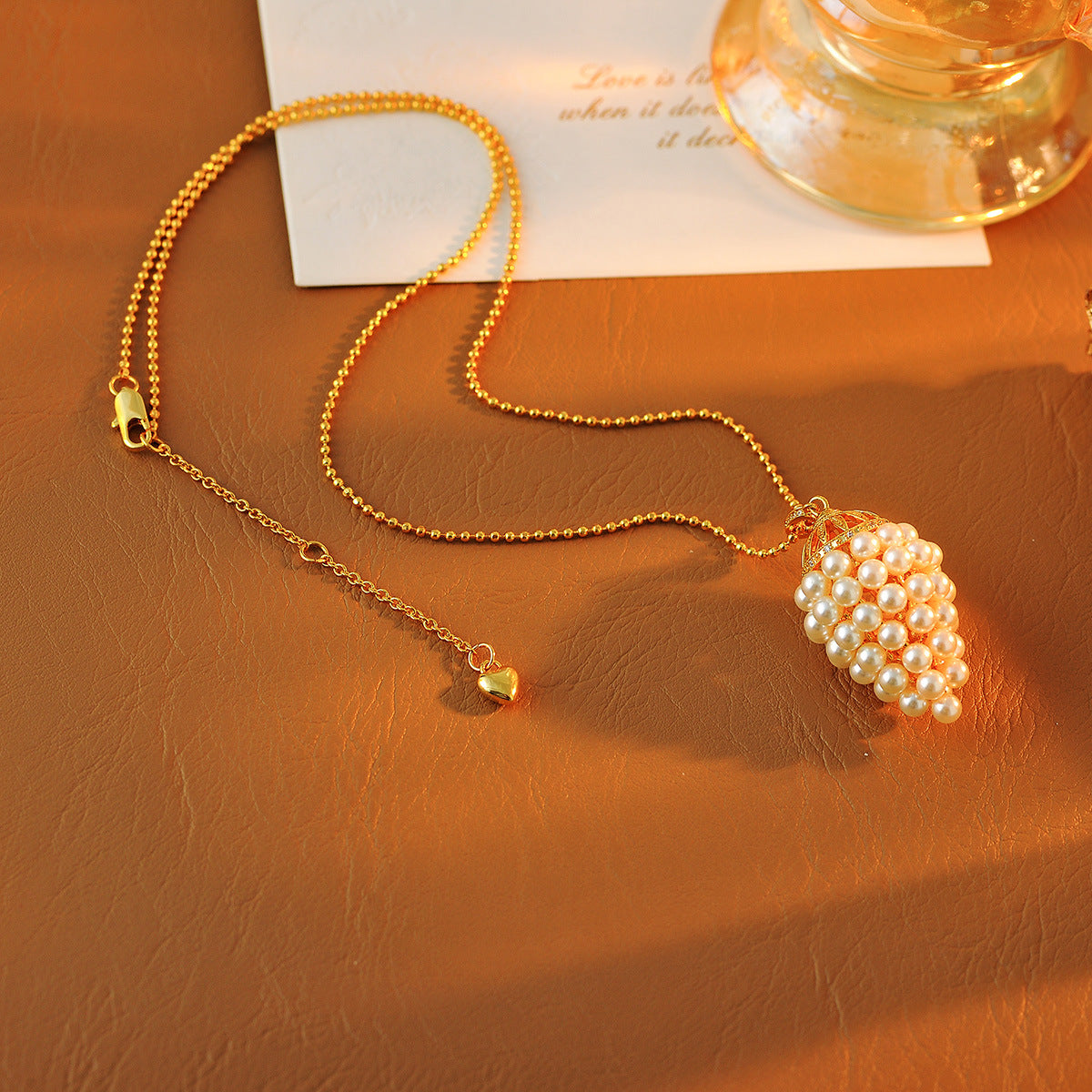 Pearl Popcorn Chain Necklace for Women, Light Luxury, High-End French Style, New Trendy Necklace