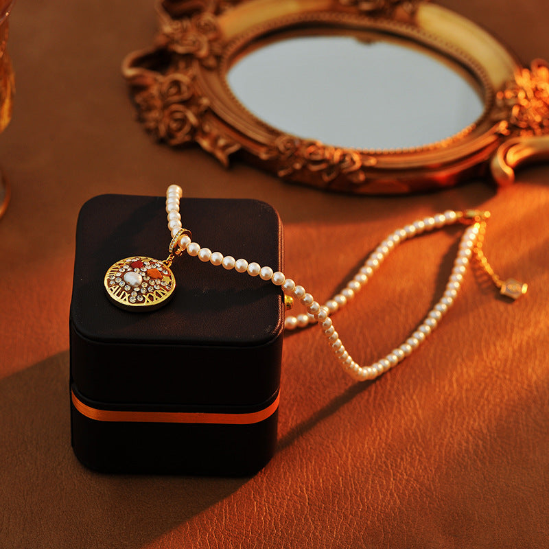 24 Years Natural Baroque Necklace Micro Inlay High-end Feeling Aries Temperament Versatile Pearl Necklace