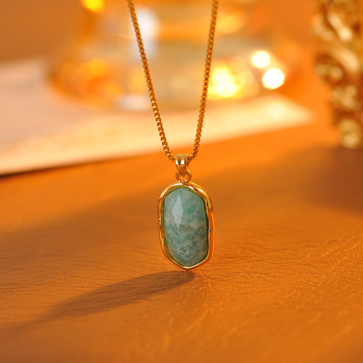 TikTok Viral Hot Item <Mint Ocean> Necklace Vintage Style Fashion High-End Accessories Versatile Light Luxury Necklace