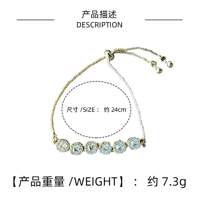 European and American Fashion Green Gemstone Double Layer Bracelet for Women, High-End Summer Niche Personality Versatile Bracelet