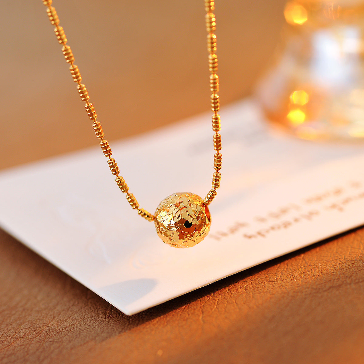 Transshipment Bead Pendant Necklace New Design Sense Rolling Bead Elegant Simple Niche Fashion Jewelry