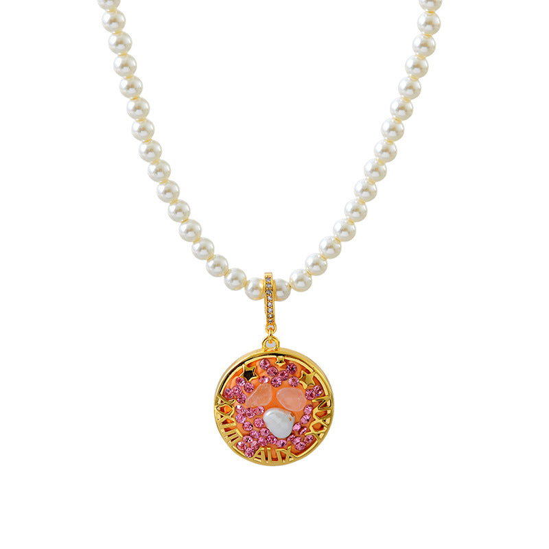 24 Years Natural Baroque Necklace Micro Inlay High-end Leo Temperament Versatile Pearl Necklace