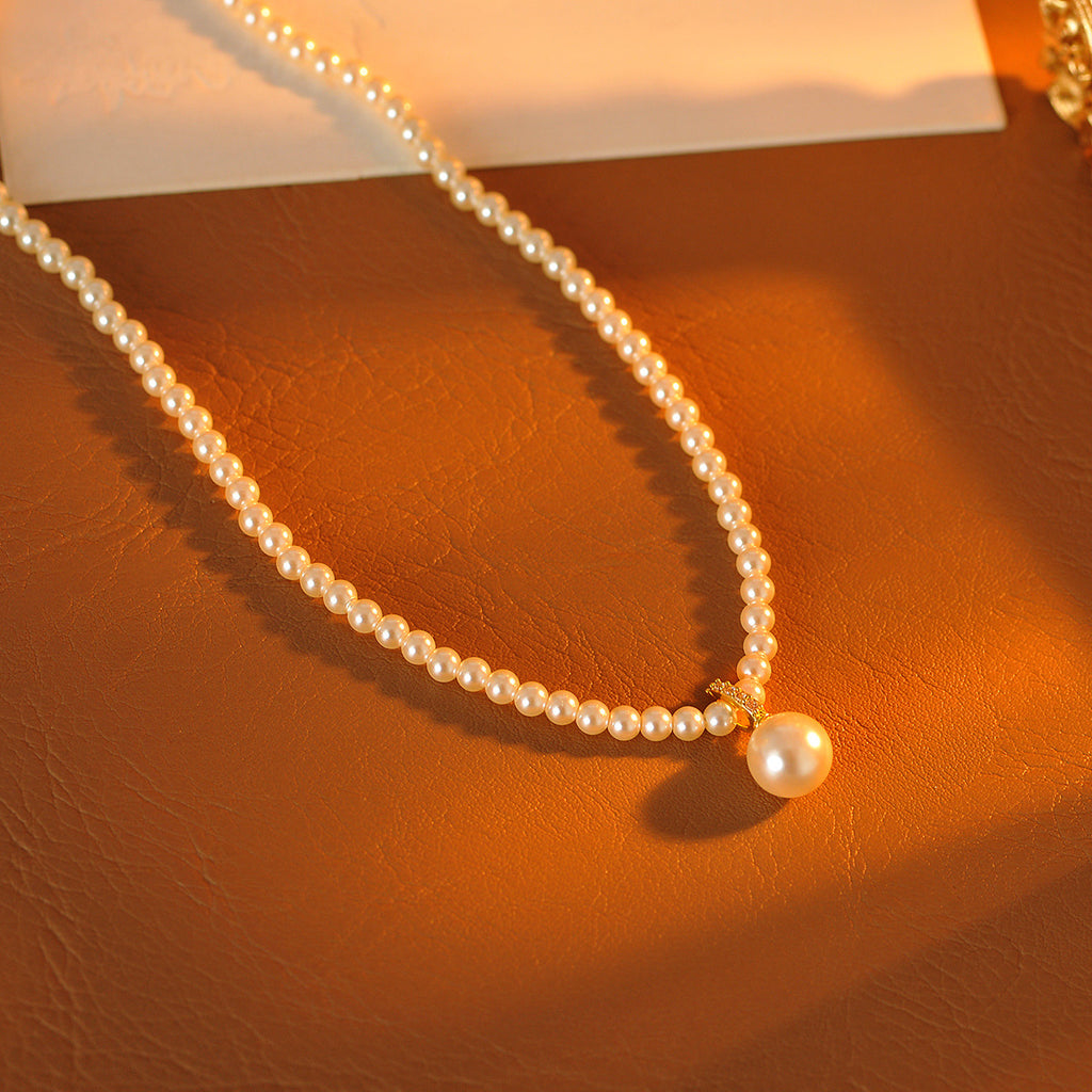 Shijia Pearl Necklace for Women, Niche Design with a Sense of Sophistication, Xiaomi Pearl Choker, New Hot-Selling Clavicle Chain for the Year