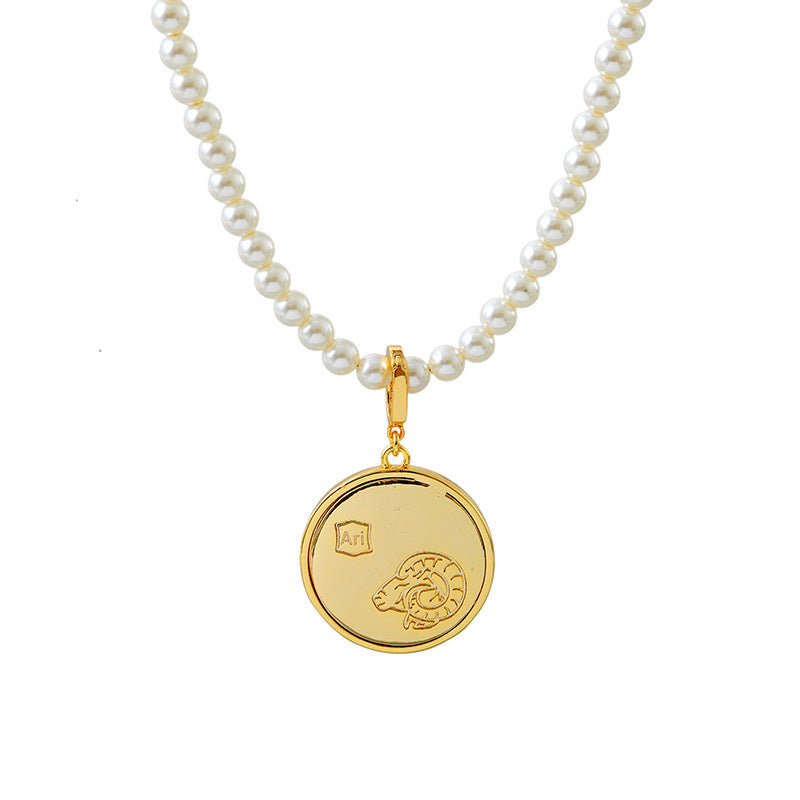 24 Years Natural Baroque Necklace Micro Inlay High-end Feeling Aries Temperament Versatile Pearl Necklace