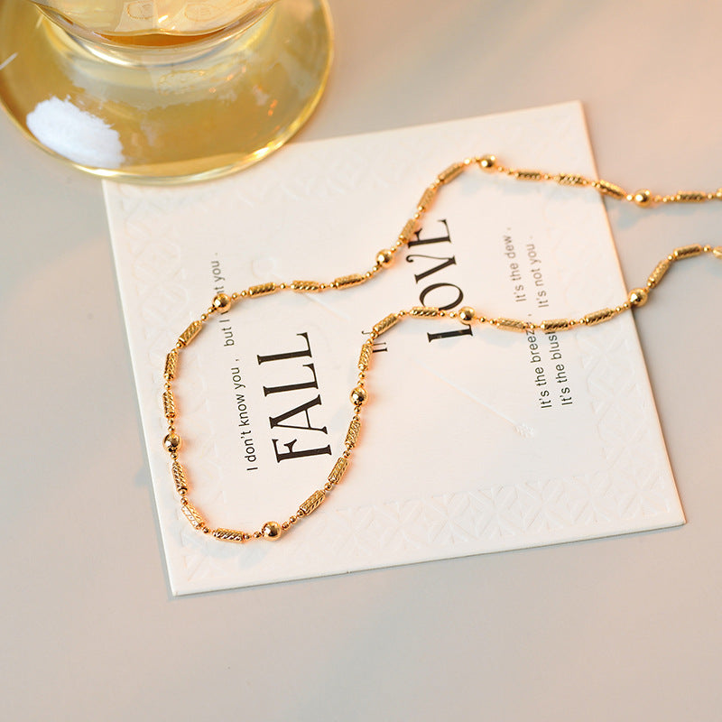 European and American New Style Personality Simple Versatile Collarbone Chain Fashion Trend High-end Plain Chain