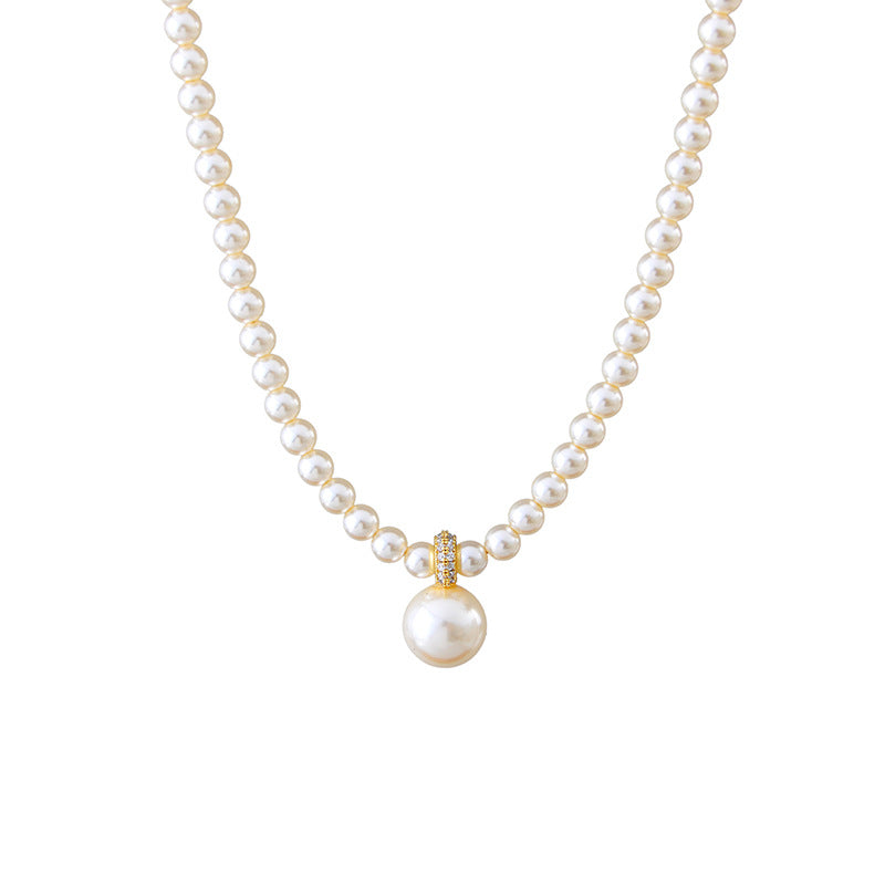 Shijia Pearl Necklace for Women, Niche Design with a Sense of Sophistication, Xiaomi Pearl Choker, New Hot-Selling Clavicle Chain for the Year