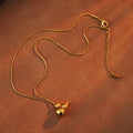Premium Chinese Style Lucky Gourd Necklace INS Light Luxury High-End Original Design Copper Gold-Plated Clavicle Chain