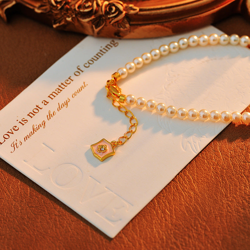 24 Years Natural Baroque Necklace Micro Inlay High-end Leo Temperament Versatile Pearl Necklace