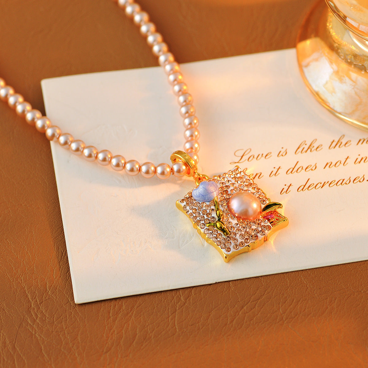 Monet Garden Baroque Pearl Necklace Oil Painting Style Flower French Light Luxury Vintage Jewelry