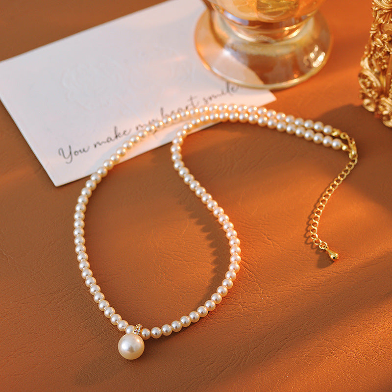 Shijia Pearl Necklace for Women, Niche Design with a Sense of Sophistication, Xiaomi Pearl Choker, New Hot-Selling Clavicle Chain for the Year