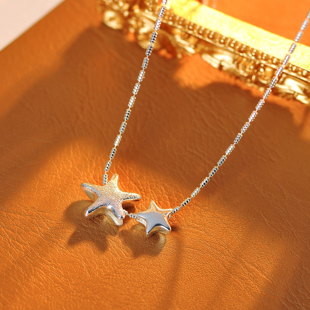 Five-Pointed Star Elegant Niche Personality Necklace Heart Geometric Necklace Light Luxury Shell Choker Necklace