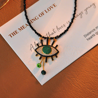 New Year's Devil's Eye Necklace Light Luxury Design Temperament High-end Clavicle Chain for Women