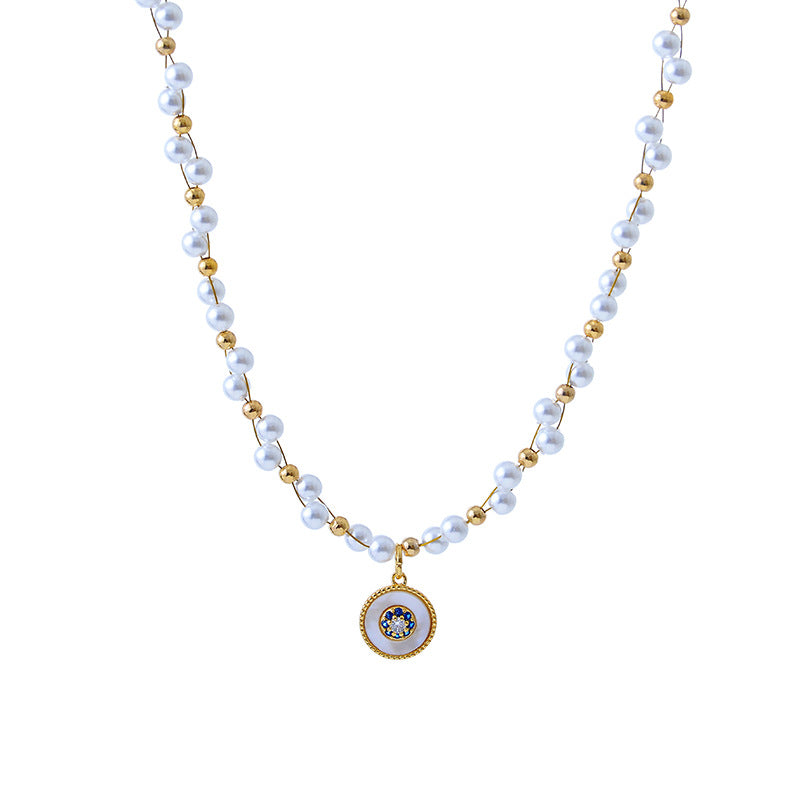 High Version Real Gold Plated Starry Sky Necklace for Women, Elegant Handmade Double Layer Stacked Niche Versatile High Luxury Collarbone Chain