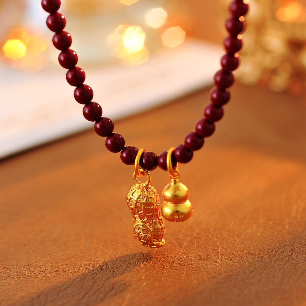 New Chinese Style Gourd Necklace for Women, New Hot-Selling High-End Light Luxury Niche Collarbone Chain Accessory