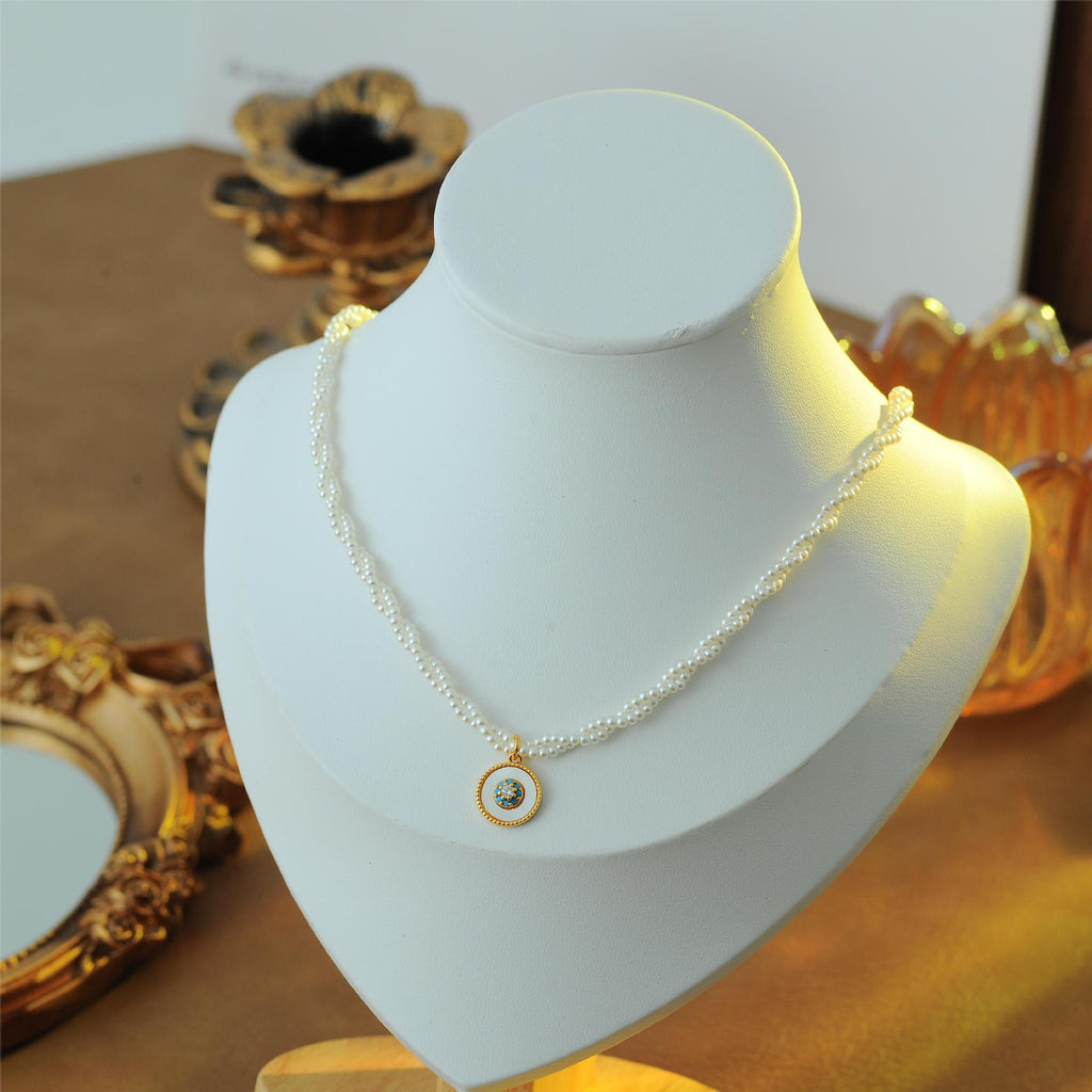 Stackable Pearl Necklace Non-Fading Women Versatile High-End Feel Accessories Beaded New Chinese Style Collarbone Choker